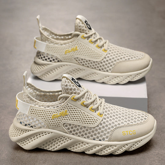 Damen atmungsaktive Mesh-Sneaker mit flexiblem Sohlen-Design EB