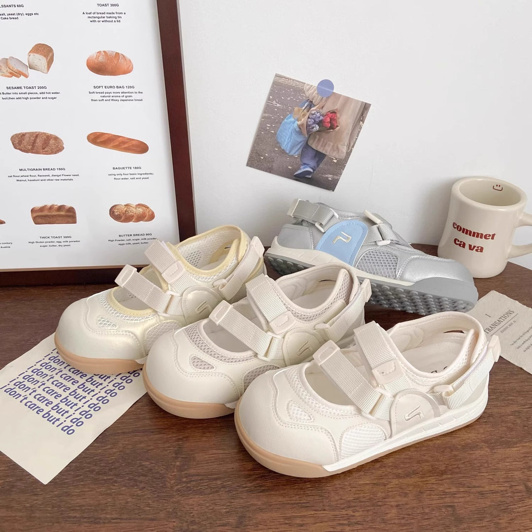 Damen Komfortable Sneaker mit rutschfestem Klettverschluss und atmungsaktivem Obermaterial EB