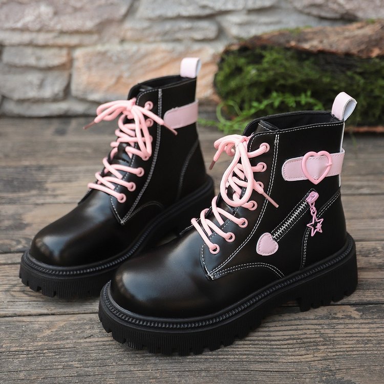 Damen Modische Stiefel mit Herz- und Stern-Details EB