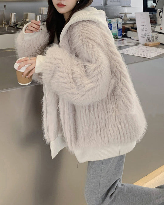 EB | Locker Faux Fox Fell Jacke
