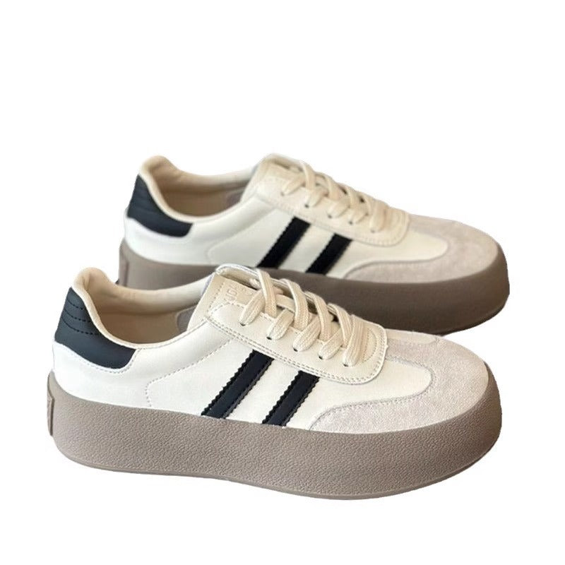 Damen Platform Sneakers mit modischem Design und dicker Sohle EB
