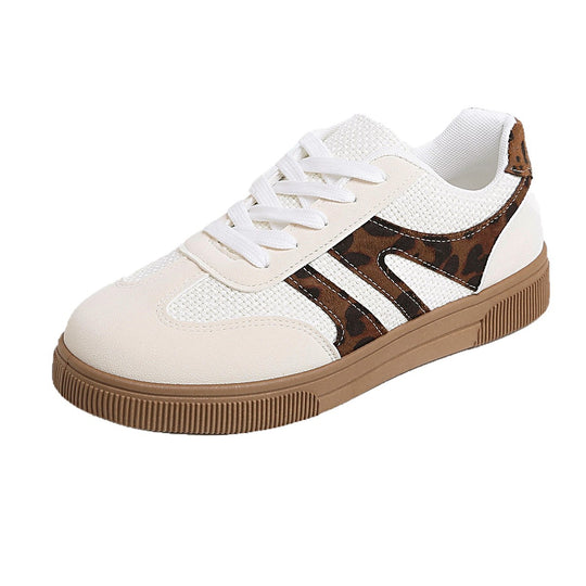 Damen Atmungsaktive Sneakers mit trendigen Leo-Akzenten EB