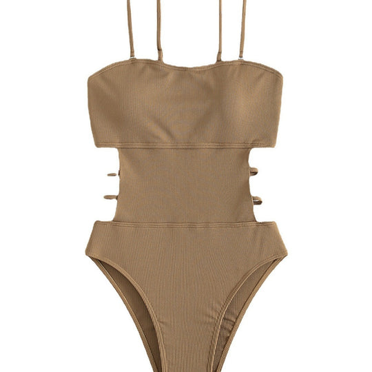 Damen Einteiliger Badeanzug mit modischem Schnitt und eleganter Taillierung EB