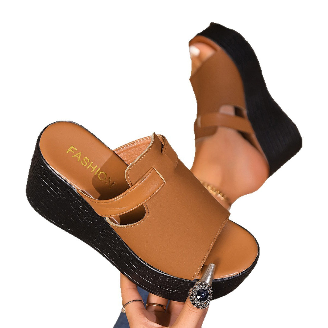 Damen Wedge-Pantoletten mit modischen Riemen und komfortabler Sohle EB