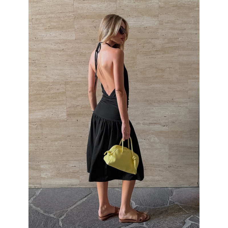Damen Wickelkleid mit modischem Schnitt und elegantem V-Ausschnitt EB