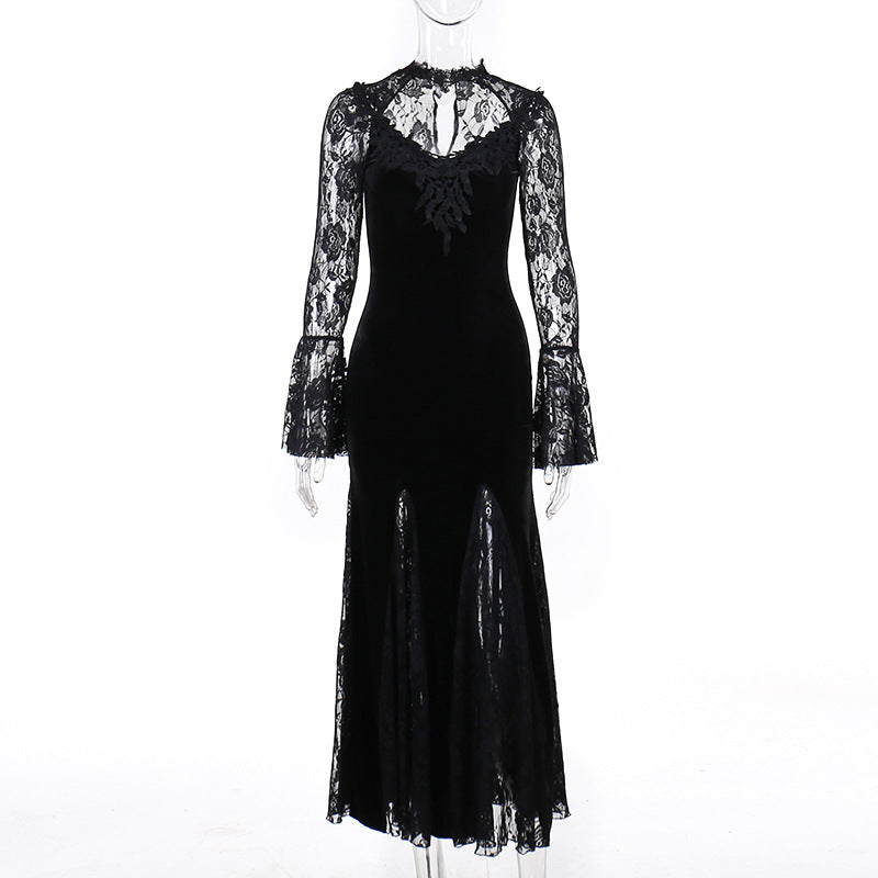 Damen figurbetonte Bluse mit Rüschendetails und Schnürung EB