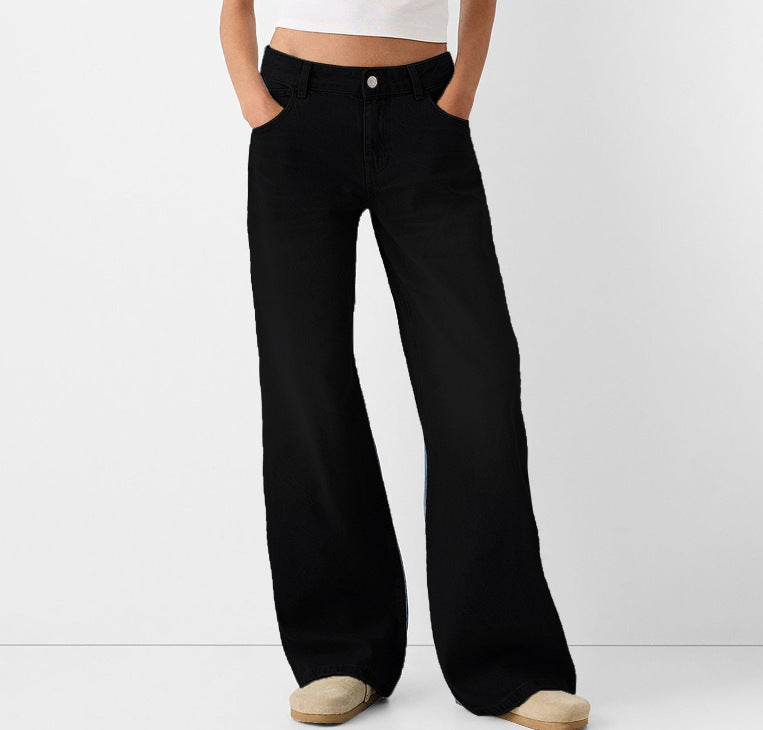 Damen weit geschnittene Jeanshose im Vintage-Stil EB