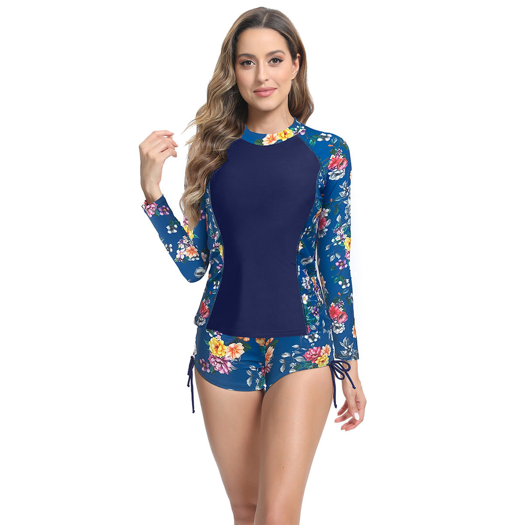 Damen Hochleistungs-Surfuanzug mit floralem Design EB