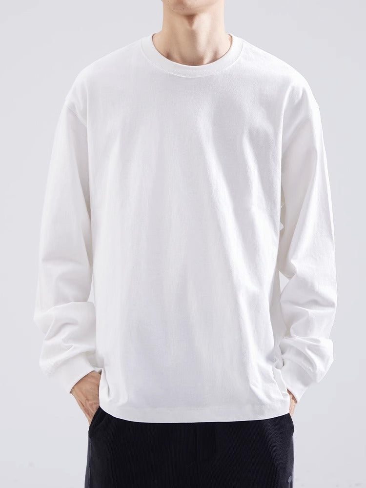 Damen lässiges Langarmshirt aus hochwertiger Baumwolle EB
