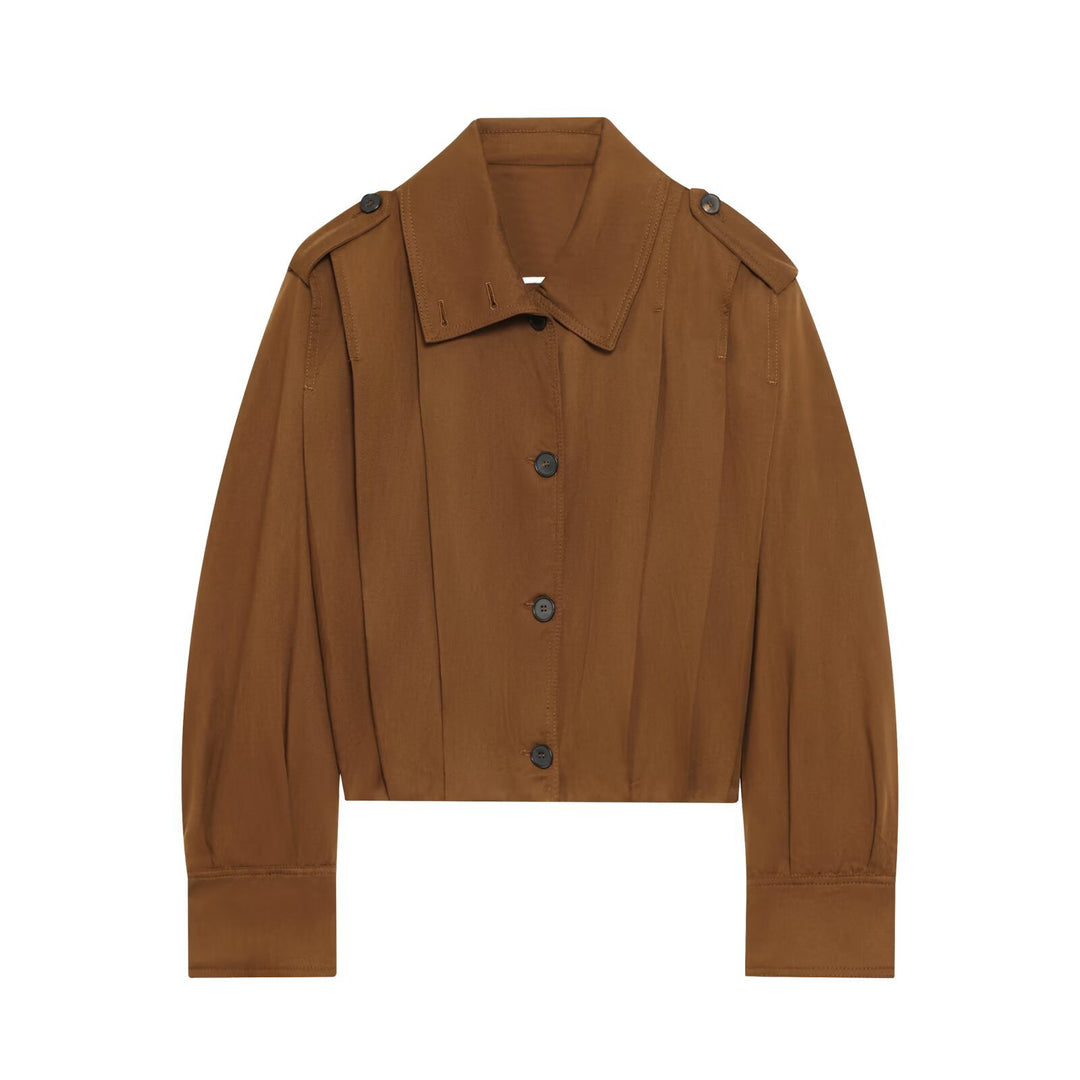 Damen cropped Jacke mit dekorativen Knopfdetails und eleganter Schnittführung EB