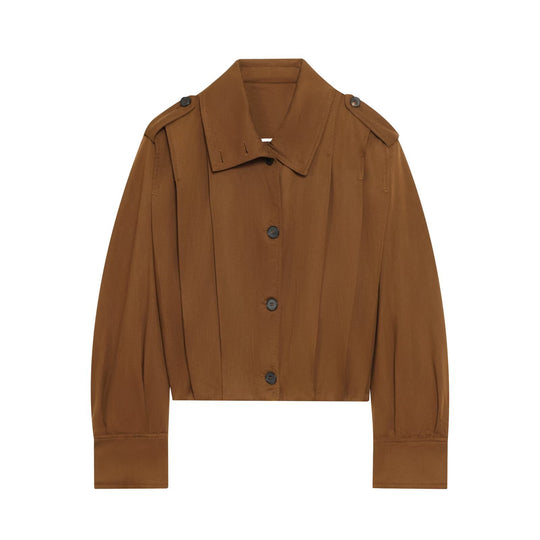 Damen cropped Jacke mit dekorativen Knopfdetails und eleganter Schnittführung EB