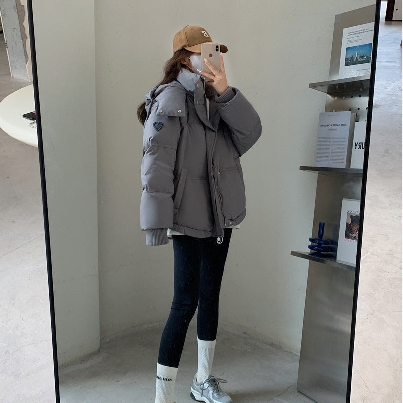 Damen Wattierte Winterjacke mit großzügigem Schnitt und hohem Kragen EB