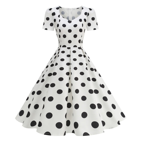 Damen Freizeitkleid mit floralem Design und schwingendem Rock EB
