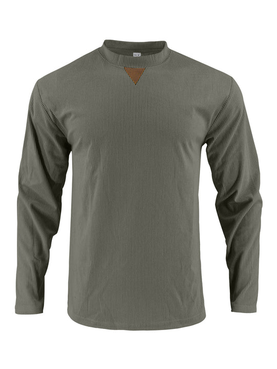 Herren Langarmshirt mit strukturiertem Rippdesign EB