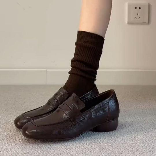 Damen Mokassins mit elegantem Riemen und bequemer Sohle EB