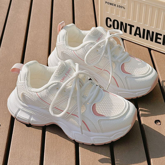 Damen Sportliche Mesh-Sneaker mit hochdämpfender Laufsohle und atmungsaktiver Obermaterialstruktur EB