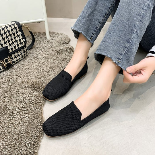 Damen Slip-On Mokassins aus atmungsaktivem Netzmaterial EB