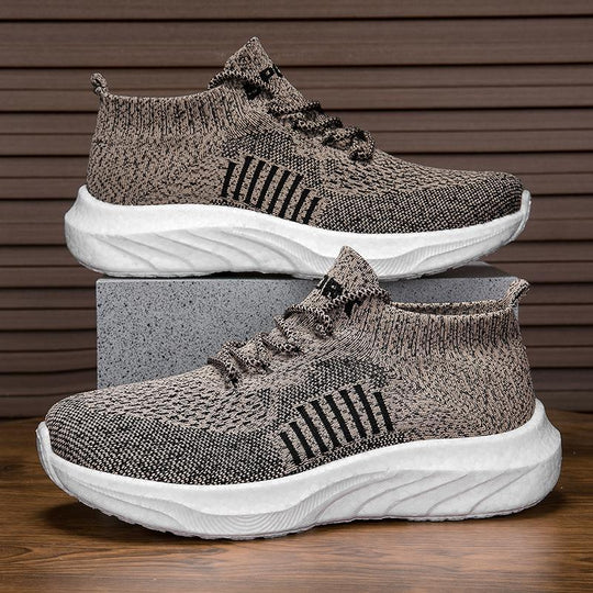 Damen Sportliche Sneakers mit atmungsaktivem Strickmaterial EB