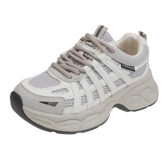 Damen Sportliche Sneakers mit atmungsaktiven Mesh-Einsätzen und stabiler Sohle EB