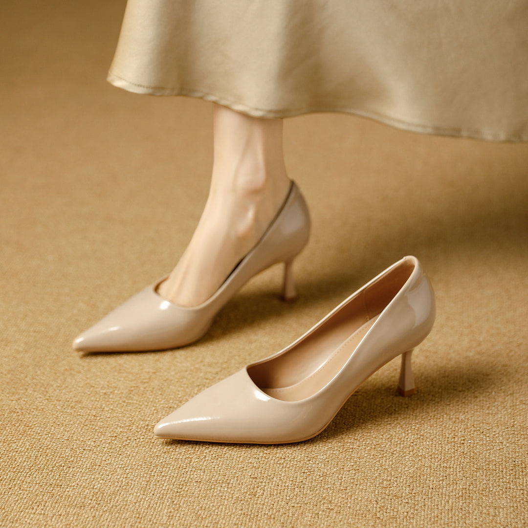 Damen elegante spitze Pumps mit komfortablem Absatz EB