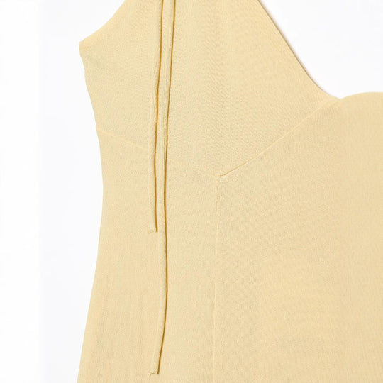 Damen Maxikleid mit voluminösen Rüschendetails und verstellbaren Spaghetti-Trägern EB