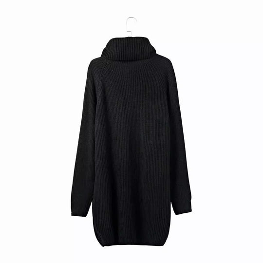 Damen Strickkleid mit weitem Kragen EB