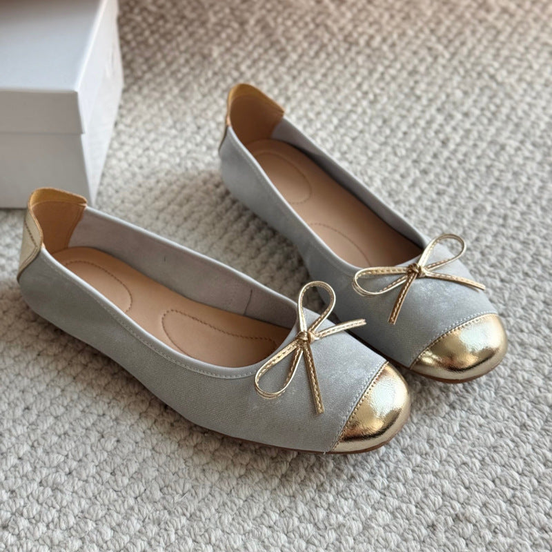 Damen Elegante und bequeme Ballerinas mit Schleifen-Detail EB