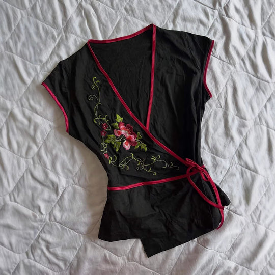 Damen Blusenkleid mit floralen Stickereien EB