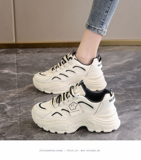 Damen Chunky Sneakers mit ergonomischer Sohle und atmungsaktiven Einsätzen EB