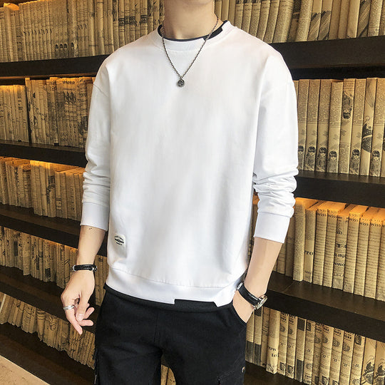Herren lässiger Sweatshirt mit kontrastierendem Saum EB