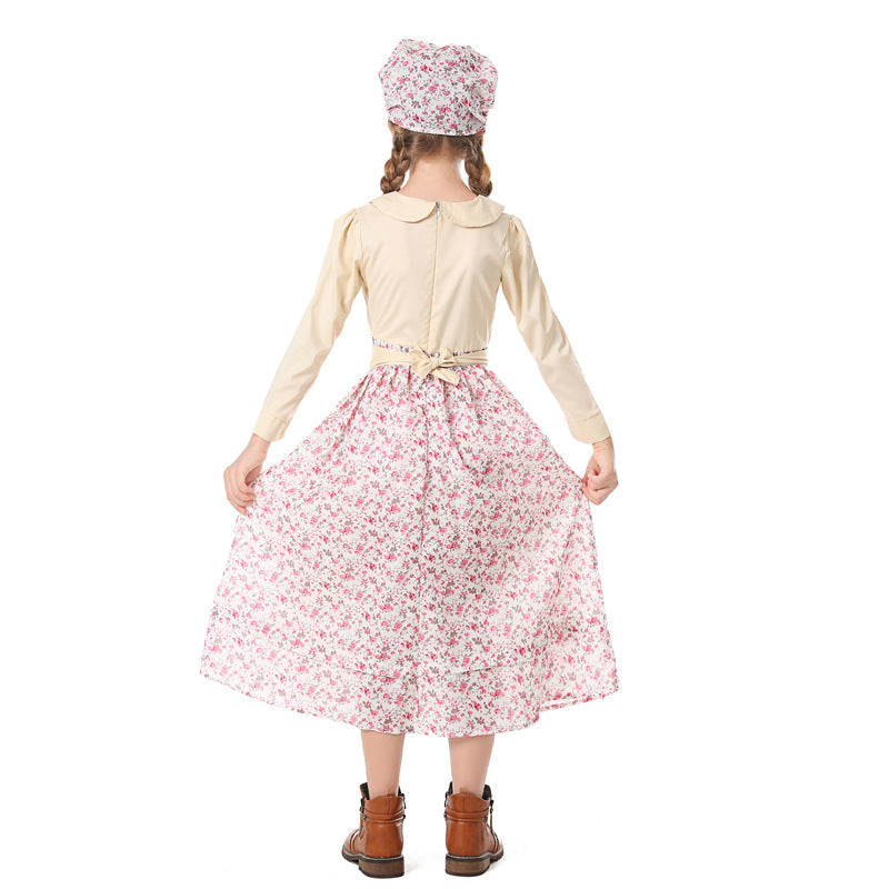 Mädchen Bauernkleid mit floralen Details EB