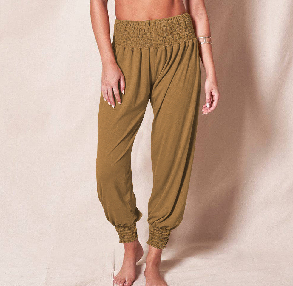 Damen Bequeme Freizeithose mit elastischem Bund und schmalen Bündchen EB