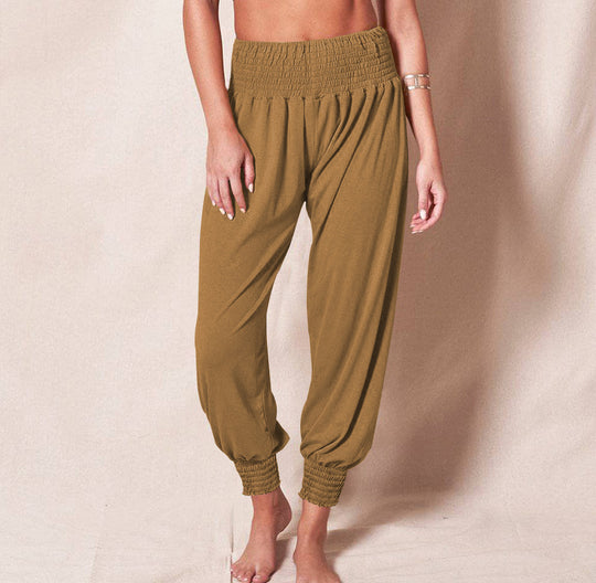 Damen Bequeme Freizeithose mit elastischem Bund und schmalen Bündchen EB