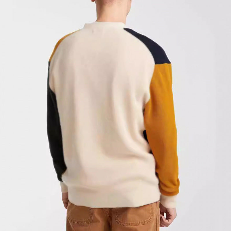 Herren Strickcardigan mit modernen Farbblock-Details und praktischen Taschen EB