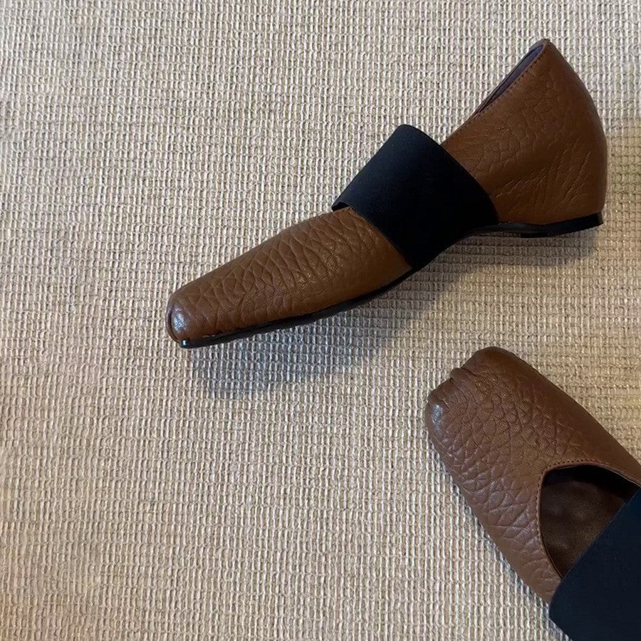 Damen Ballerina mit modernem Schnitt und elastischem Riemendesign EB