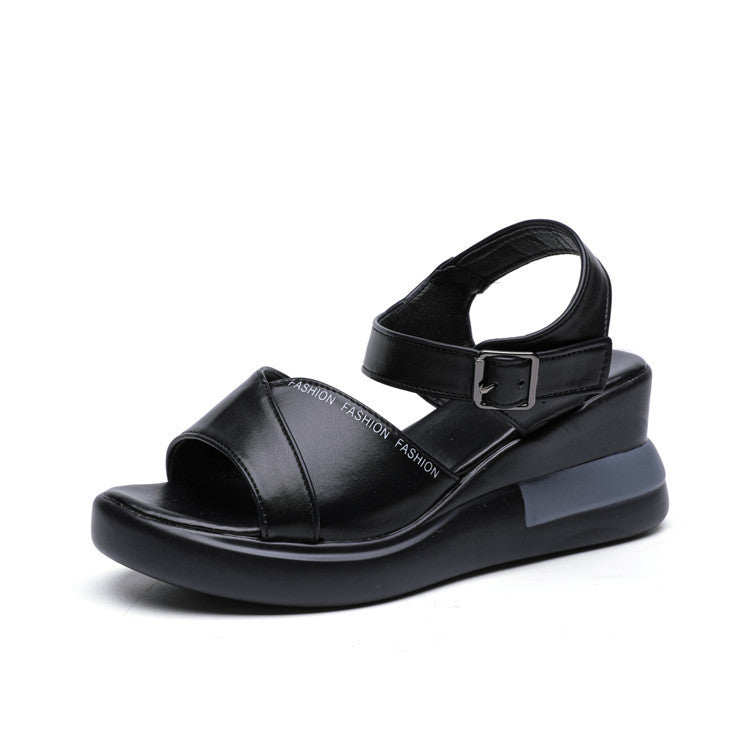 Damen Wedge-Sandalen mit verstellbarem Riemen und anatomischem Fußbett EB