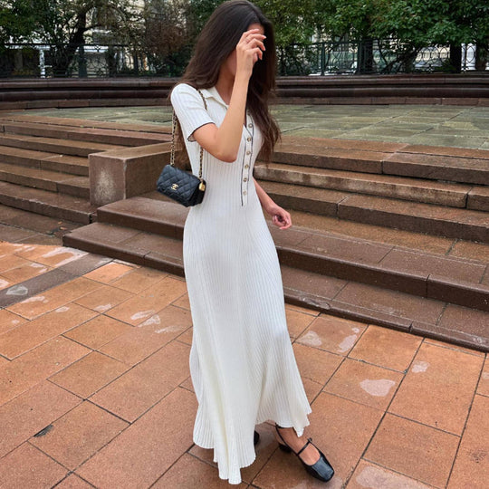 Damen Midi-Kleid mit feiner Rippstruktur EB
