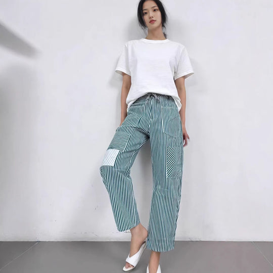 Damen weite Cargo-Hose mit praktischen Taschen und einzigartigem Design EB