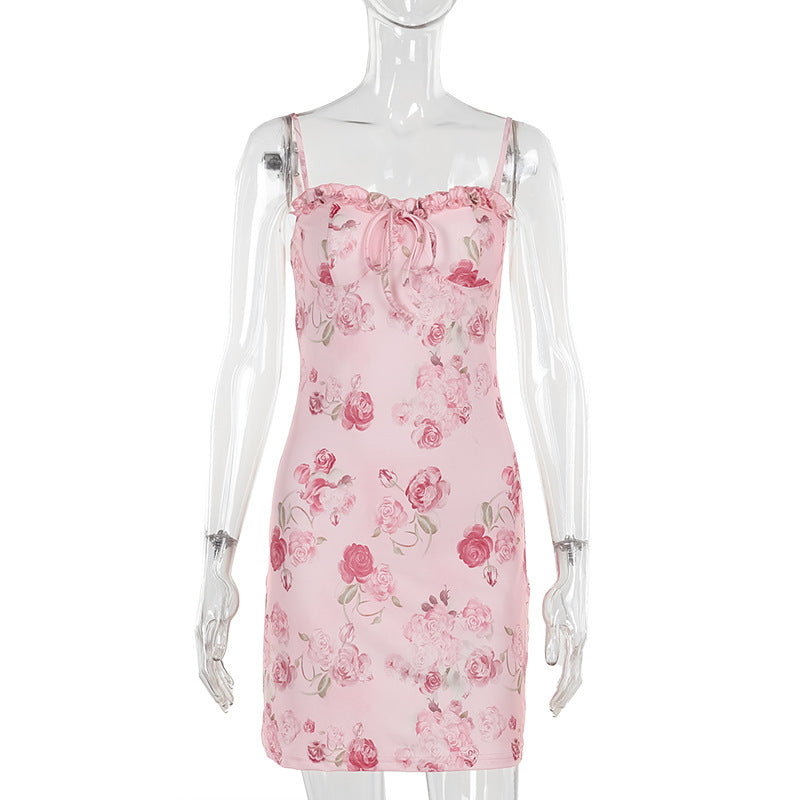 Damen Sommerliches Minikleid mit elegantem Floraldesign EB