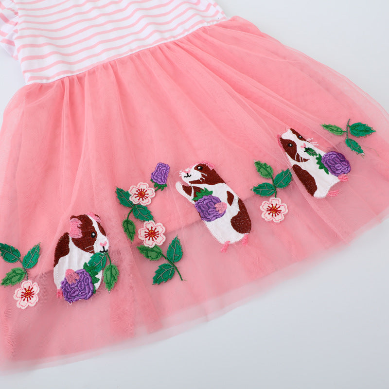 Mädchen Tüllkleid mit verspieltem Design EB