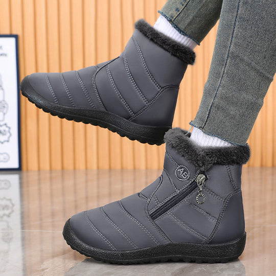 Damen Isolierte Winterstiefel mit rutschfester Sohle und praktischem Reißverschluss EB