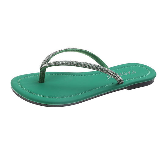 Damen elegante Flip-Flops mit Kristallverzierung EB