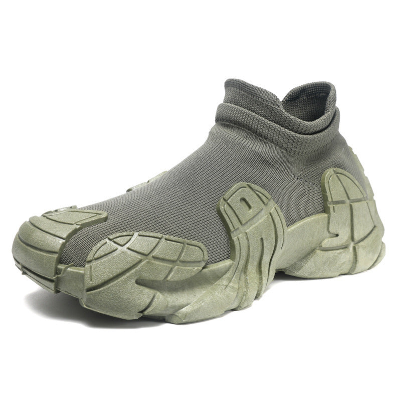 Unisex modische High-Top Sneakers mit elastischem Strick-Obermaterial EB