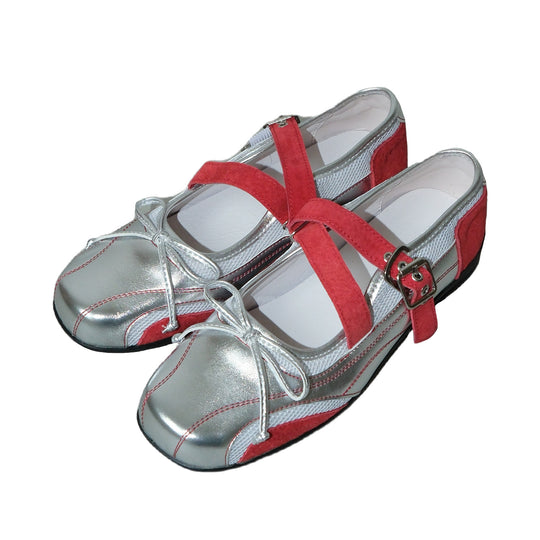 Damen Ballerinas mit modischen Schnallen und elegantem Design EB