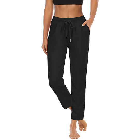 Damen nan lässige Jogginghose mit hoher Taille, Kordelzug und praktischen Seitentaschen EB
