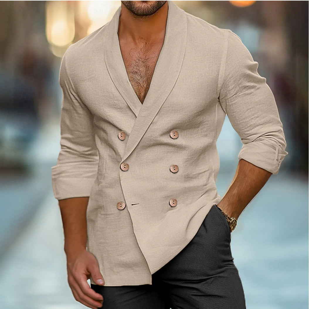 Herren stilvolle und elegante Leinenjacke EB