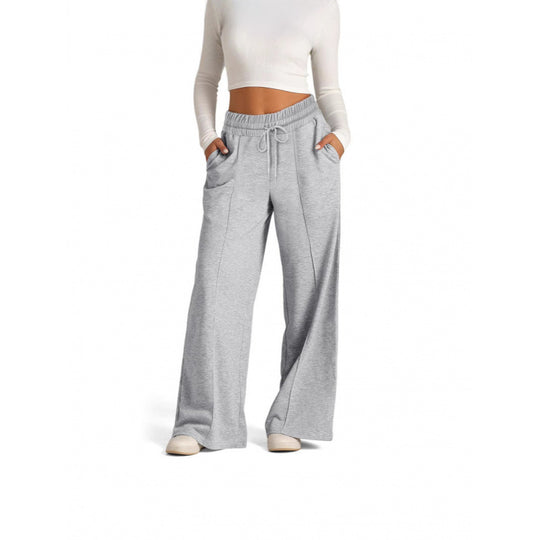 Damen breite Jogginghose mit elastischem Bund und seitlichen Eingrifftaschen EB