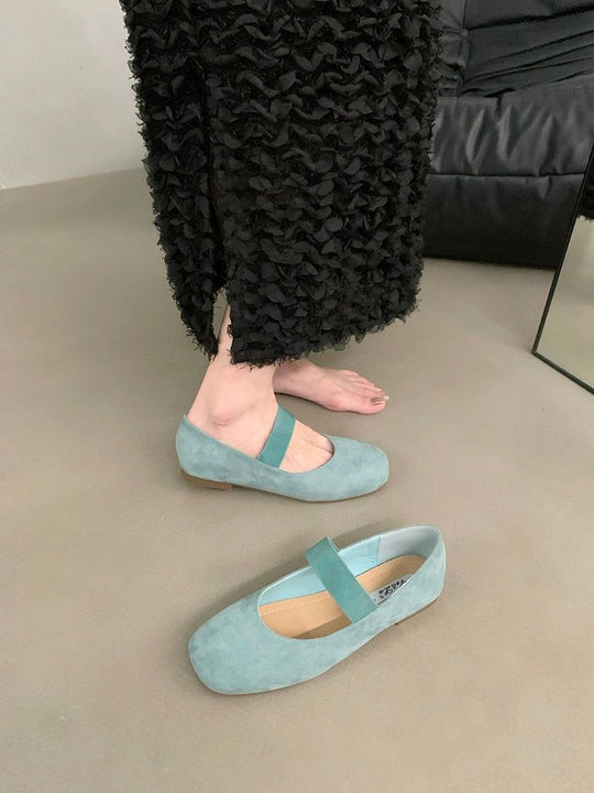 Damen elegante Mokassins mit modischem Riemchen und funkelnder Schnalle EB