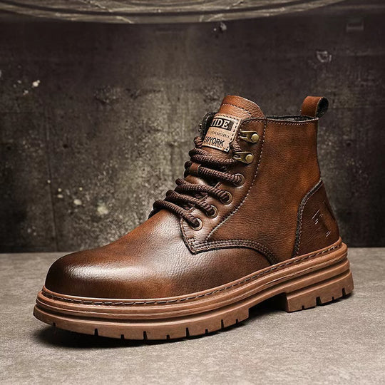 Damen lässige Stiefeletten aus hochwertigem Leder EB