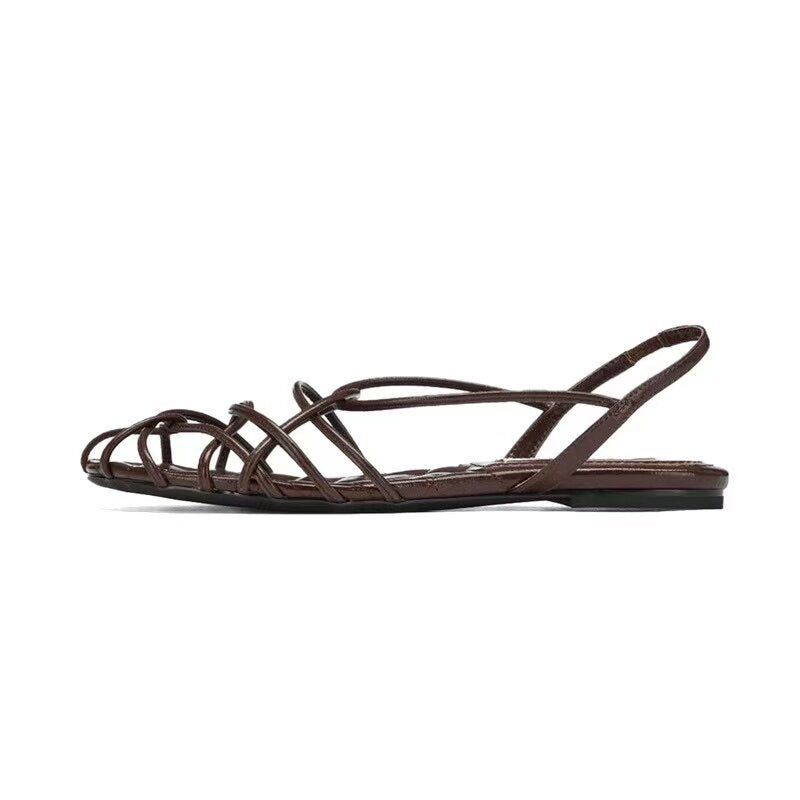 Damen Elegante Riemensandalen mit feinen Halteriemen EB
